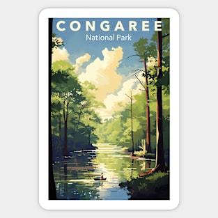 Congaree National Park Travel Poster Sticker